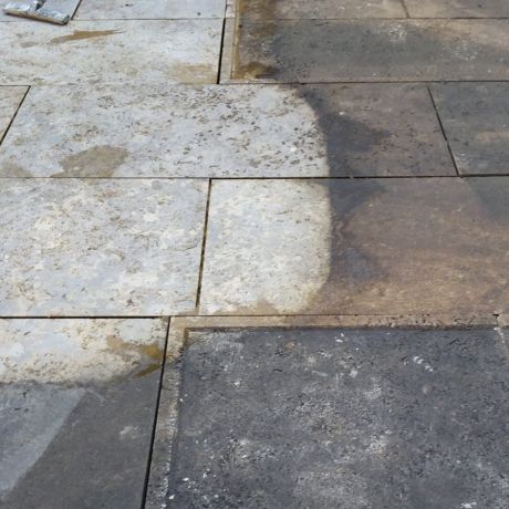 Bodenfliesen Naturstein Vorher Nachher